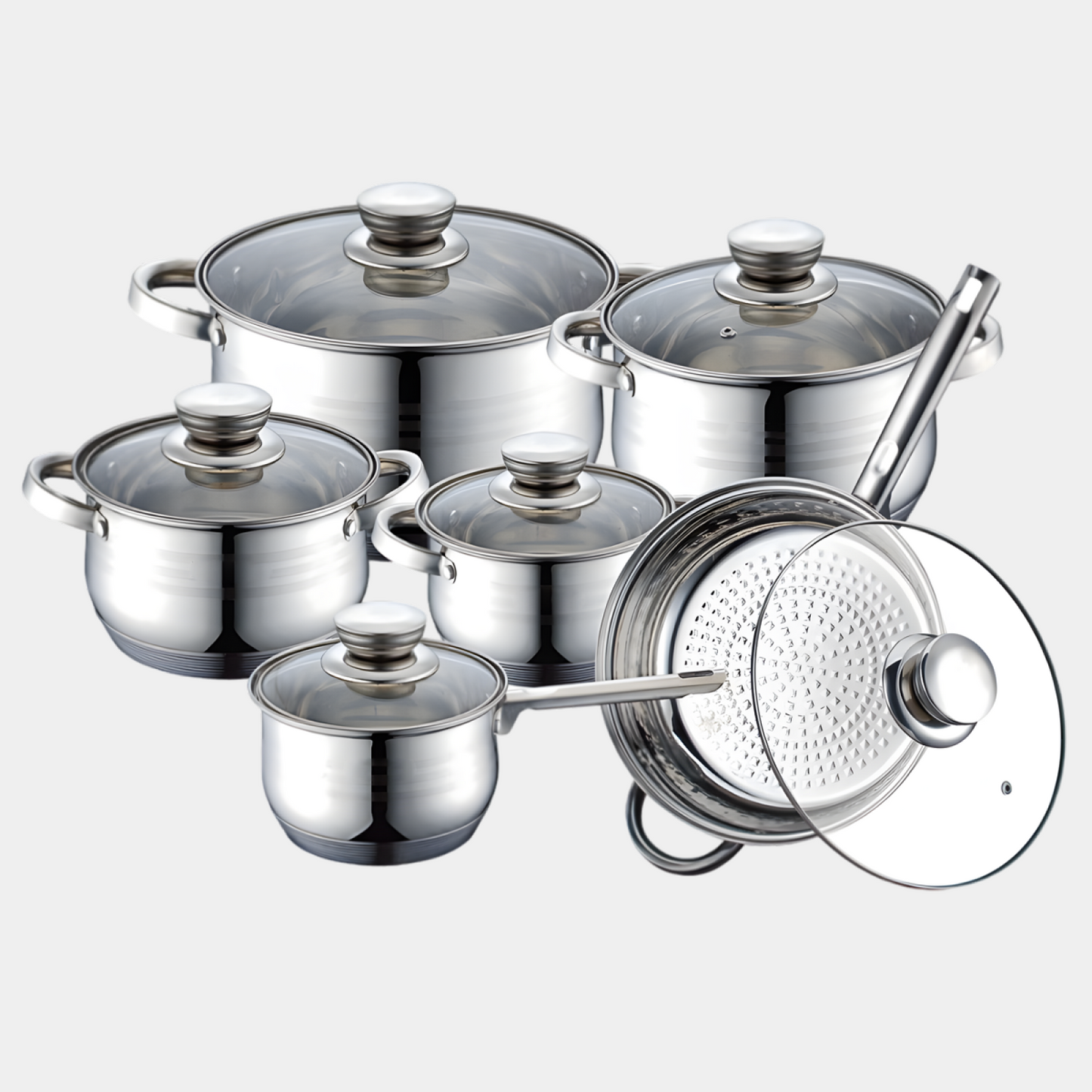 Set Lonaca (12-Dijelni) + Pribora Za Jelo (24-Dijelni) Kuhinja