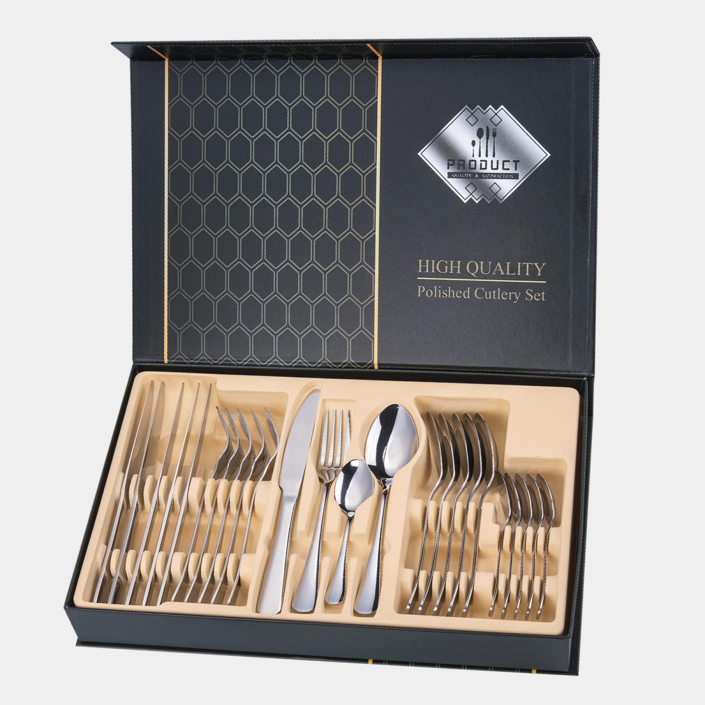 Set Lonaca (12-Dijelni) + Pribora Za Jelo (24-Dijelni) Kuhinja
