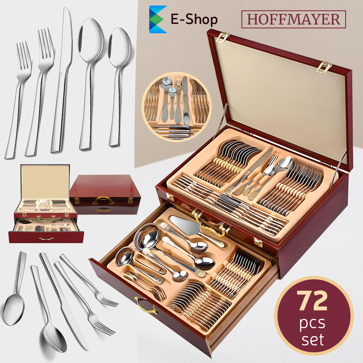 TACIMURI PENTRU 12 PERSOANE - SET 72 BUC