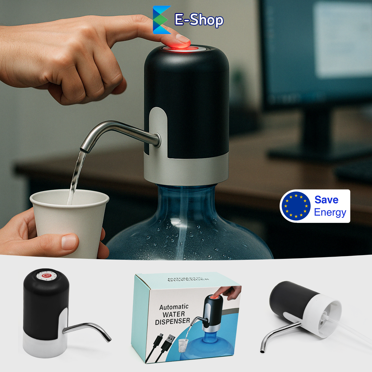 DISPENSER ELECTRIC DE APĂ-BIDON