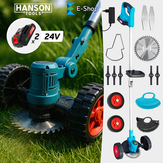 HANSON TRIMMER CU ACUMULATOR ȘI ROȚI