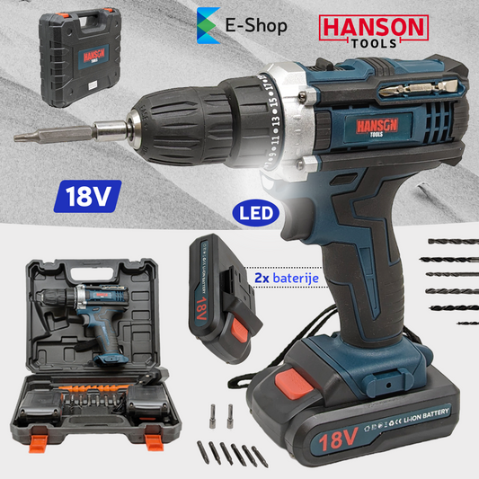 HANSON AKU BORGHIT 18V + SET UNELE