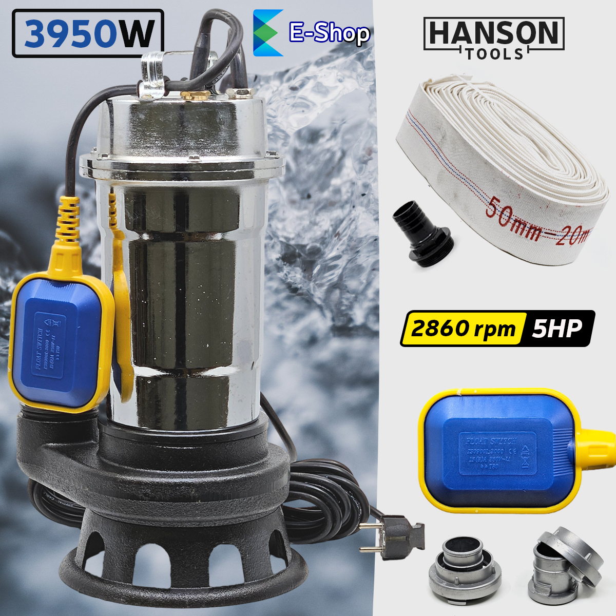 POMPA SUBMERSIBILA HANSON PENTRU APA MURADA 3950W